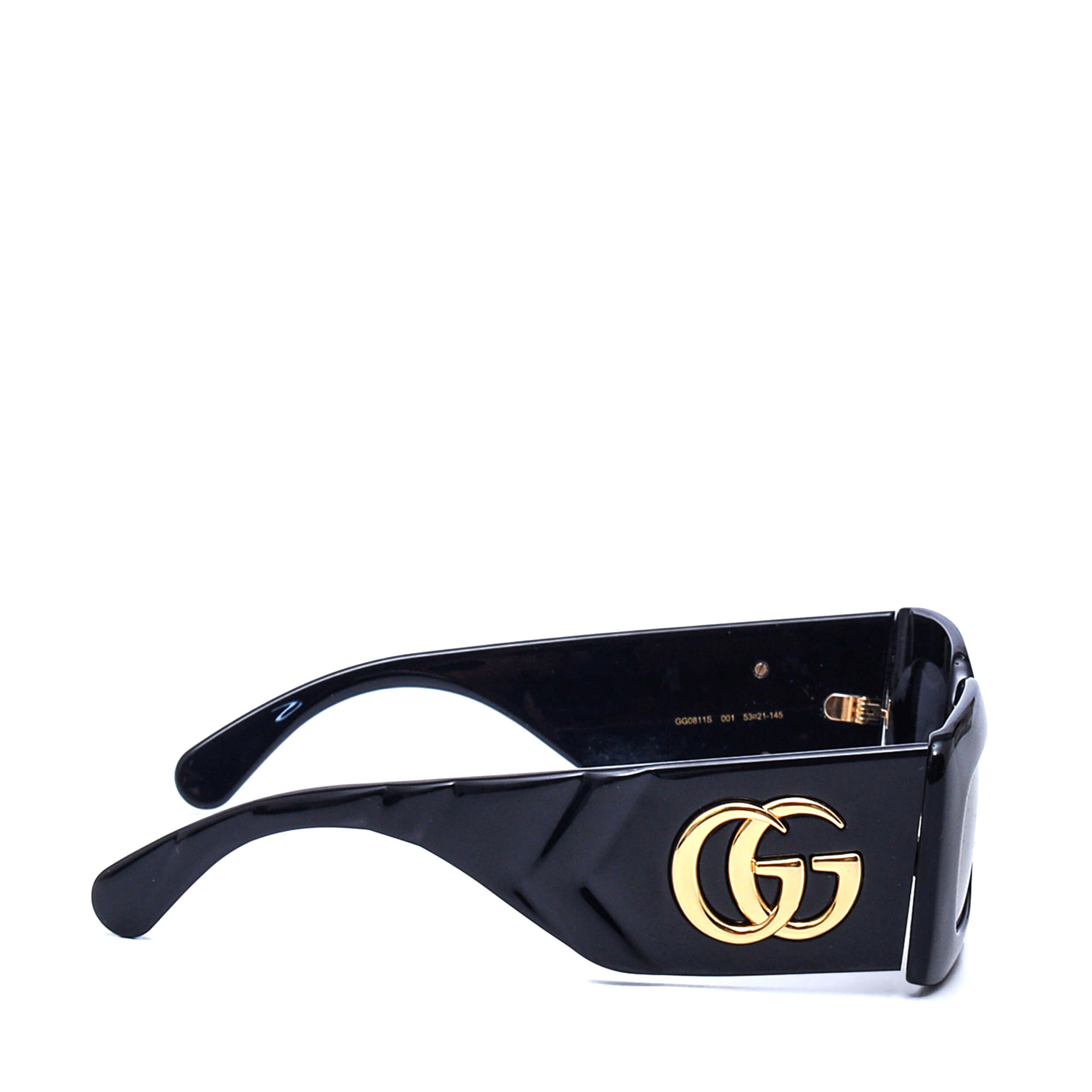 Gucci - Black Rectangle Frame Sunglasses